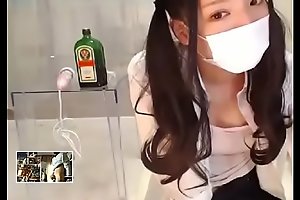 Une femme Japonaise pulchritude sur cam of age salope trill et baise