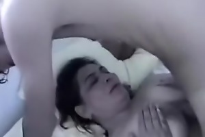 Mature and chubby Turkish wifey fucking a slender defy