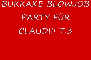 Bukkake Blowjob Party leather Claudi! Teil 3