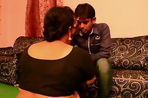 desi aunty huge boobs romance roughly young schoolboy