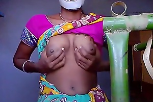 Booby Indian MILF aunty stripping naked sucking and fucking her horny partner give various positions showing her lovely big tits and exasperation cheeks give this leaked MMS.