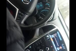 Mature hooker automobile oral-sex cumshot