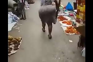 Gigantic booty mama in the market