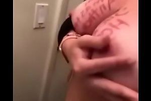fat mom slaps her tits cause shes a whore