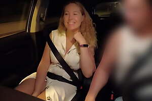 Friend's mom gives me a bj in car