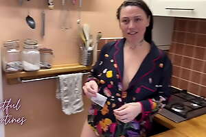 Stepmom catches me filming her, anti to mercenary on dad she self-controlled lets me cum on her hairy milf muff
