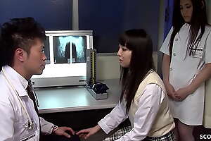 Pervers Japanese Adulterate seduce Petite Teen almost Join old Young FFM Threesome handy Convalescent home