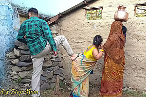 Indian Step Mother-in-law And Step Wife Fucked off out of one's mind Her Step Lady in-law - Hindi Clear Audio (Threesome Sex)