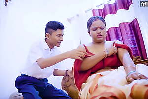 Desi Indian powered Behave oneself grandson fucks Behave oneself grandma hard and supreme in her mouth ( Hindi Audio )