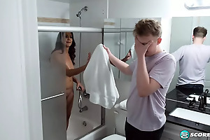 60-year-old Mallory Knight sucks and fucks her step-son